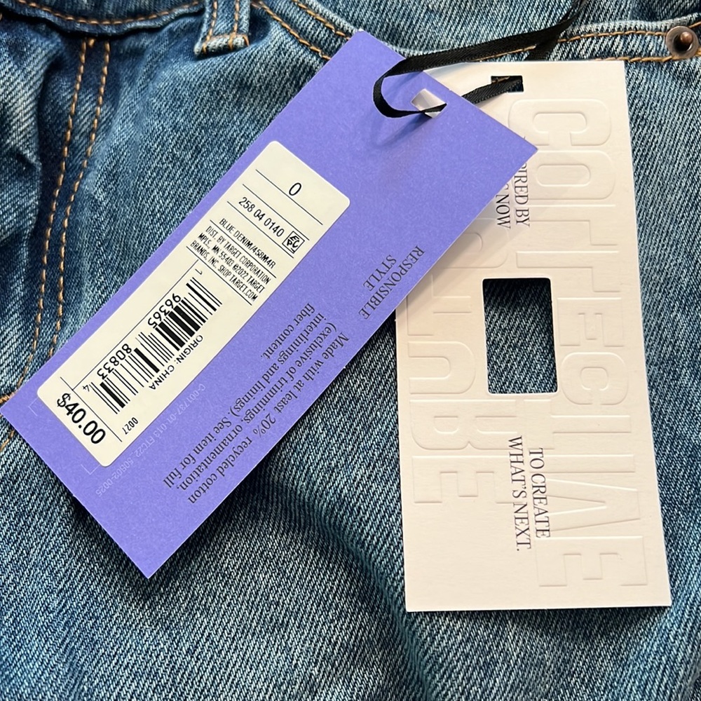 NWT! Future Collective Kahlana Barfield Brown mid rise boyfriend jeans - Picture 5 of 5